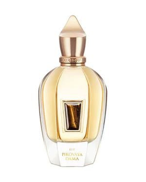 Xerjoff Stonelabel Pikovaya Dama 50ml fragrance bottle showcasing luxurious design and elegant gold accents.