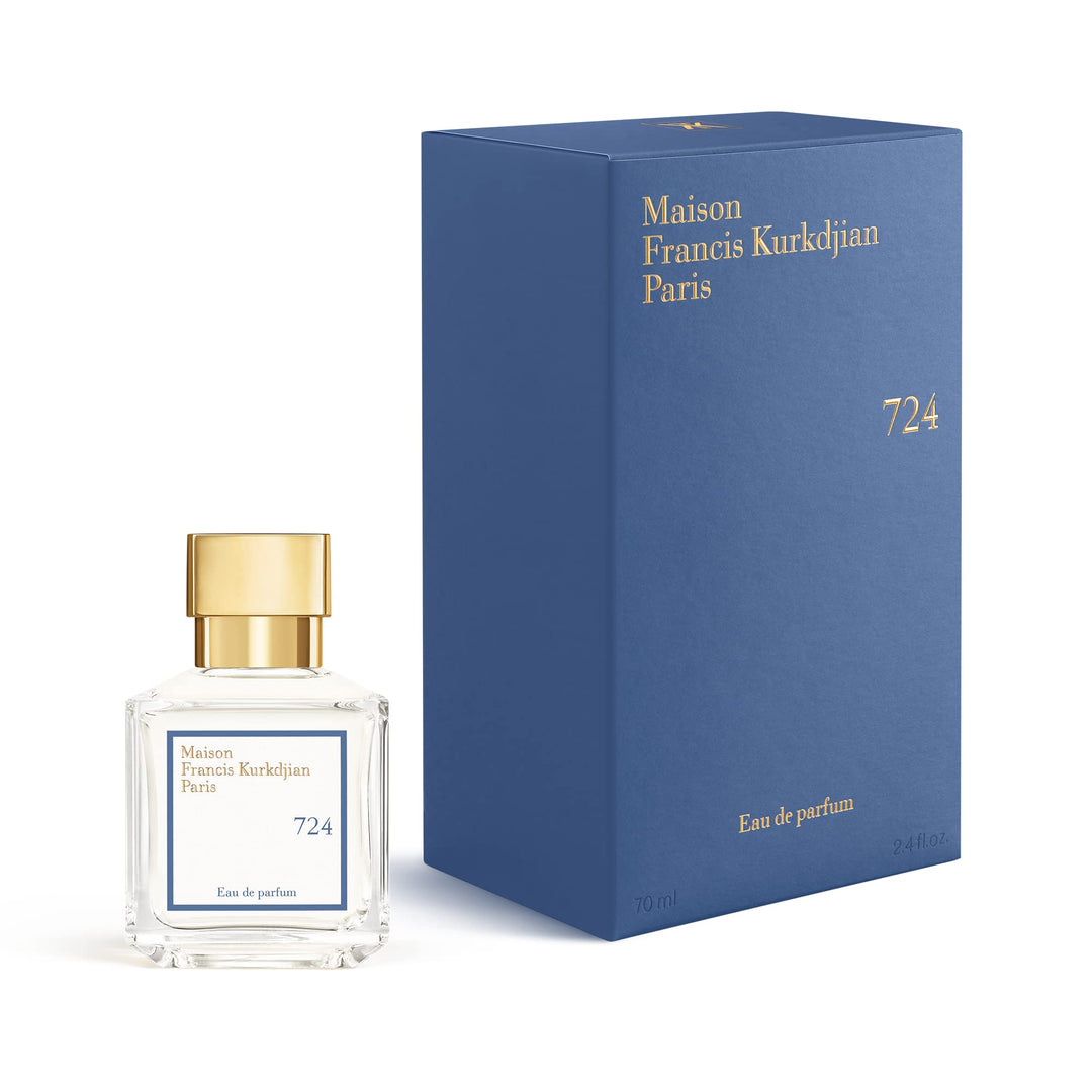 Maison Francis Kurkdjian 724 luxury fragrance box and bottle for sale, perfect for date night and niche fragrance lovers.