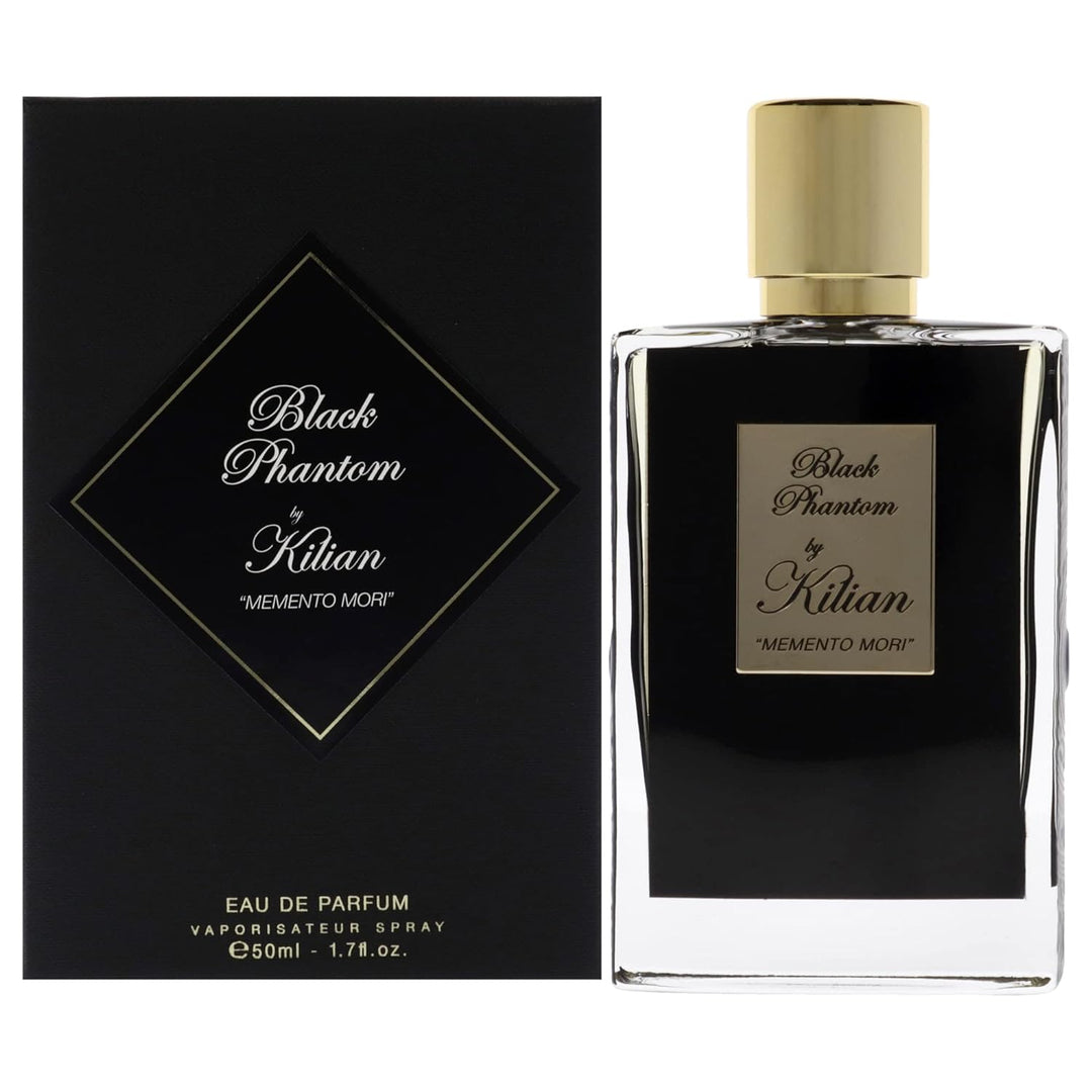 Kilian Black Phantom 50ml perfume bottle with box, a luxury niche fragrance ideal for date night.